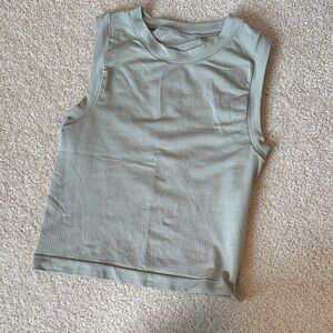 Athleta Ribbed Tank Top in Light Gray